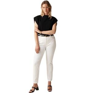 J Crew 9" vintage slim-straight jean in white‎ wash Womens Size 33 White